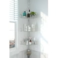 Silver Shower Caddy Corner Tension Pole, Stainless Steel ...