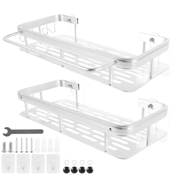 Shower Caddy No Drill Shower Organizer Rustproof Shower Shelf Hollowed Shower Caddy Shelf Multifunctional Shower Organizer Shelf Practical Shower Storage Rack for Home Bathroom