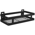 thumbnail image 1 of Shower Caddy No Drilling 1 Tier Black Shower Caddy Kitchen Shelf Spice Rack Nail Free Stainless Steel Wall Shelf Floating Shelf for Kitchen Bathroom 20-50cm Wide, 1 of 7