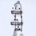 thumbnail image 1 of Topritt Shower Caddy - Hanging Over Shower Head, Fits 1" Standard Pipe, Large Storage for Shampoo & Soap Holder, No-Drill, Black, 1 of 11