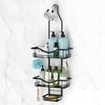 thumbnail image 1 of Shower Caddy Hanging Adjustable Shower Caddy, Rustproof Shower Organizer Extended Length Showers Caddy Over Shower Head with Hooks Soap Holder, Large Capacity Anti-Swing Bathroom Organizer, Gold, 1 of 10