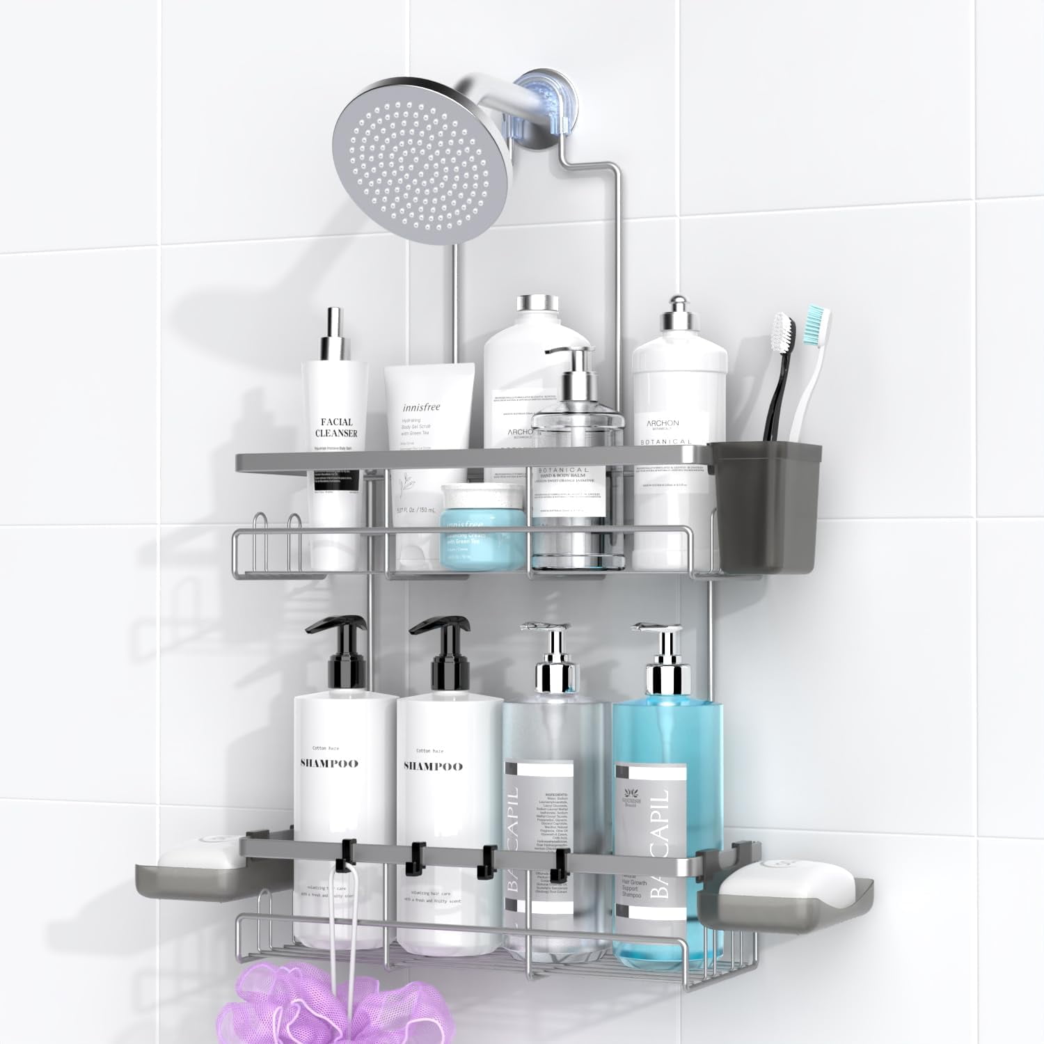 Shower Caddy Hanging Bathroom Organizer: Rustproof Shower Shelf for