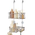 thumbnail image 1 of Shower Caddy Hanging Organizer - Over the Door Shower Caddy with Soap Holder, 11 Hooks, 2 Installation Ways, Stainless Steel Rustproof Bathroom Organizer, Black, 1 of 8