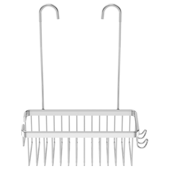 Shower Caddy Hanging, Over the Door Shower Organizer Rack 304 Stainless Steel Rustproof (Silver)
