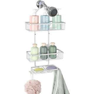 ADOVEL Shower Caddy Hanging, 2 in 1 Shower Caddy Over Shower Head/ Door,  Sturdy