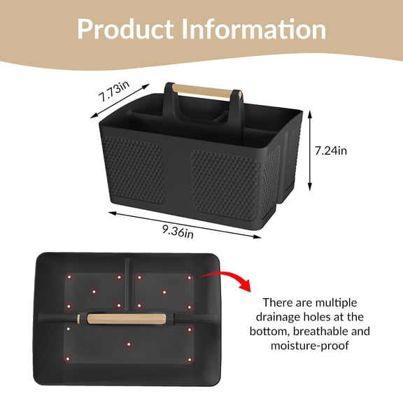 Shower Caddy Portable and Cleaning Caddy Organizer for Bathroom, Kitchen,Toiletries Storage, Caddy organizer with handle