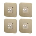 thumbnail image 1 of Shower Caddy Replacement Hooks - No Drilling Wall-Mount Stickers for Bathroom and Kitchen Organizers - Four Decorative Styles to Choose From 4PCS, 1 of 3