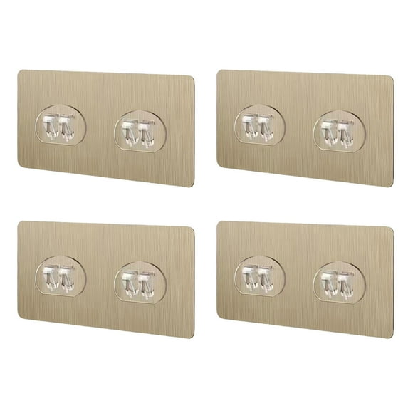 Shower Caddy Replacement Strips - No Drilling Hooks for Bathroom and Kitchen Storage Organizers - 4 Styles Sticker Holders 4PCS