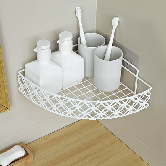 Shower Caddy Shelf Organizer Rack Corner Shower Caddy Shower Organizer for Inside Shower Shelf Bathroom Shampoo Storage Bathroom Shelves Basket, Iron Material, 34x24.5x5.8cm, Wall Mount