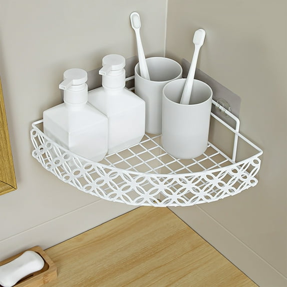 Shower Caddy Shelf Organizer Rack Corner Shower Caddy Shower Organizer for Inside Shower Shelf Bathroom Shampoo Storage Bathroom Shelves Basket, Iron Material, 34x24.5x5.8cm, Wall Mount