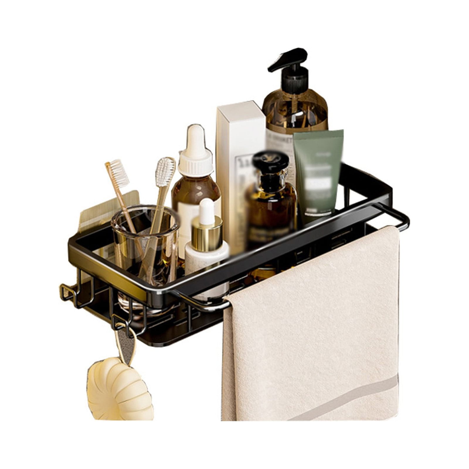 Shower Caddy Shelf Organizer Wall Mounted No Drilling Rustproof Bathroom & Kitchen Storage Rack ...