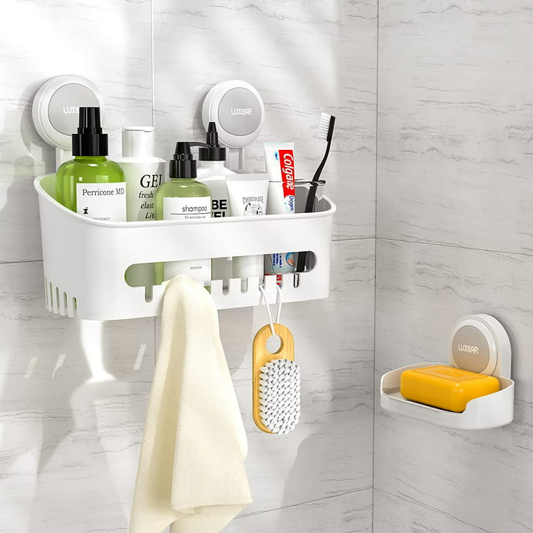 2 Bath Organizer Shower Caddy Bathroom Storage Basket Soap Holder Suction  Cups, 1 - Kroger