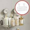 thumbnail image 1 of Shower Caddy Suction Cup, Wall Mounted Rack Organizer Removable Bathroom Shelf, No Drilling Larger Storage Rack Upgraded, Bathroom Suction Caddy, 1 of 9