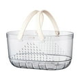 thumbnail image 1 of Shower Caddy With Drainage Holes Transparent Portable Bath Storage Basket With Handle Large Capacity Organizer For Bathroom And Travel, 1 of 6