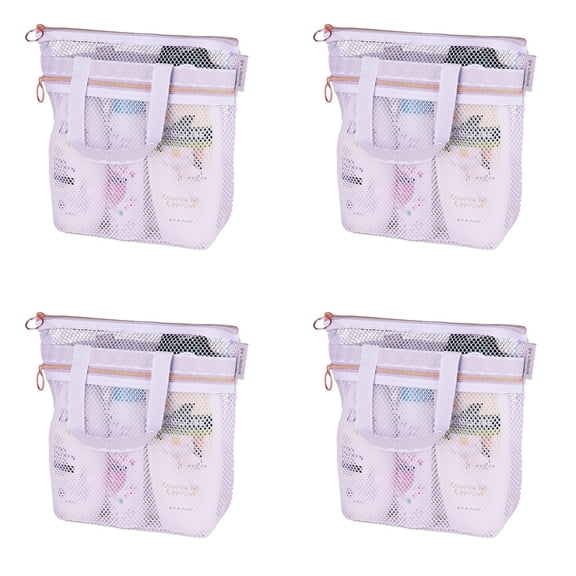 Shower Caddy With Zipper 2 Pockets Portable Shower Tote Ideal For Gym Travel Camp Beach For Sunscreen