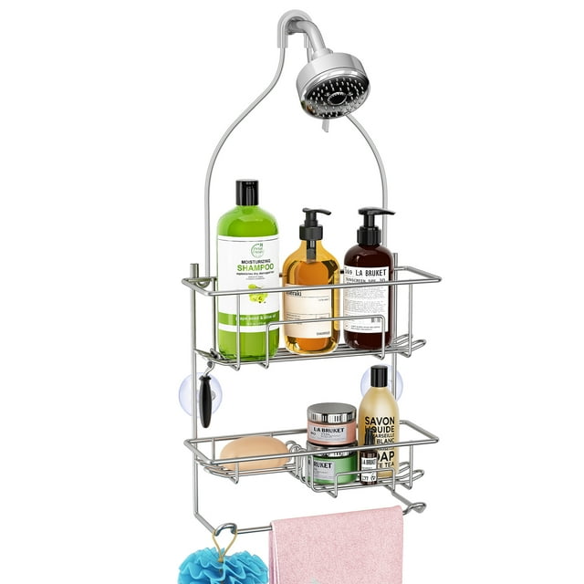Shower Caddy over Shower Head, Hanging Shower Organizer Rack, Bathroom Caddy for Shower