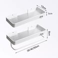 thumbnail image 1 of Shower Caddy with Towel Bar and Hook, Floating Acrylic Wall Bathroom Shelves for Storage & Display, 1 of 6