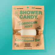 Shower Candy Moroccan Mint Conditioner Bar - Natural Ingredients - Plastic-Free - Eco-Friendly - Conditioner Bars For Hair- Phthalate and Paraben-Free Bar Conditioner - Travel Size Hair Care