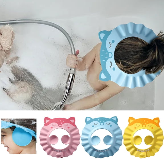 Shower Cap 1Pc+Extension Strip 1Pc Hair Washing Cap Ear Hair Washing Cap Bath Bath Cap Hair Washing Artifact Children's Products Bathroom Products