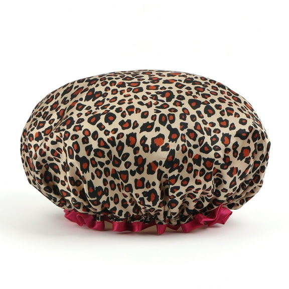 Shower Cap, Shower Cap Reusable Waterproof, Shower Caps, Shower Cap for Women, Shower Caps for Women Reusable Waterproof, Shower Cap Double Protection Layers Elastic, Adult Hair Cap for All Hair