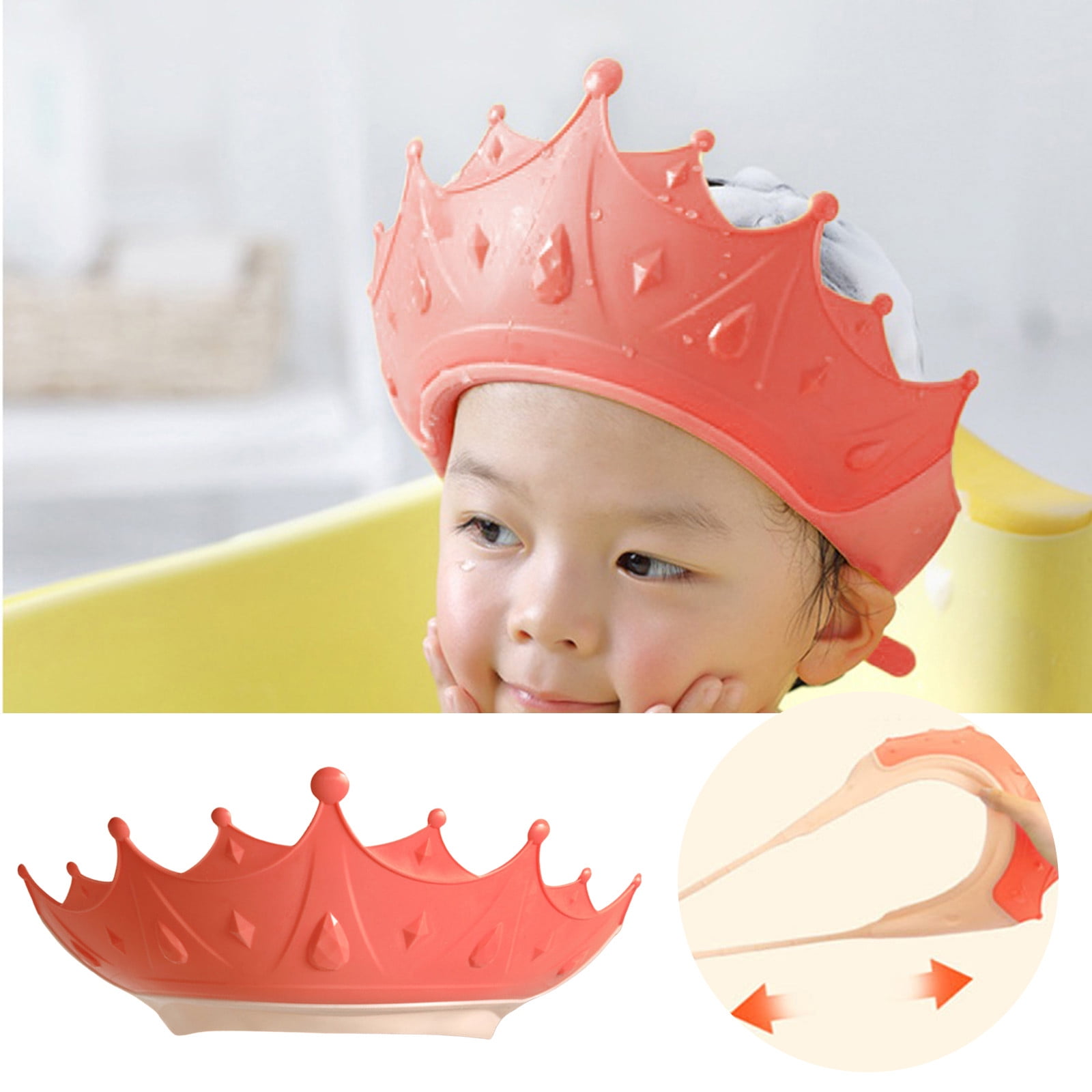 Shower Cap For Kids Caps Hair Washing Hat For Toddlers Adjustable Silicone Baby Bath Hat The