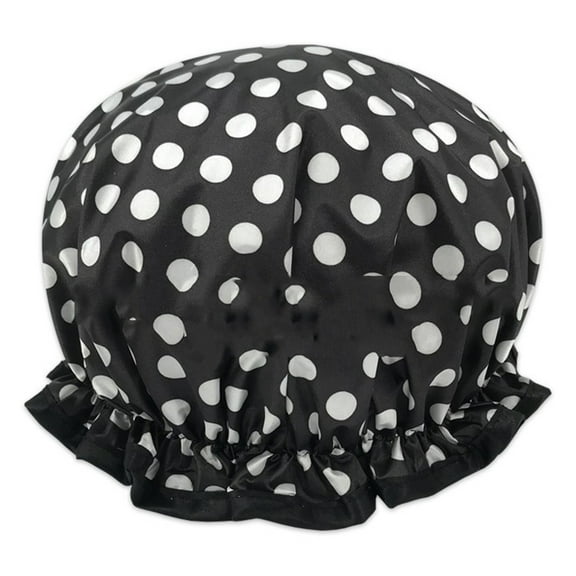 Shower Cap, Reusable Adjustable Bath Shower Caps for Women Long Hair, Double Layer Waterproof Bathing Shower Hat Hair Protector for Kids Girls Men