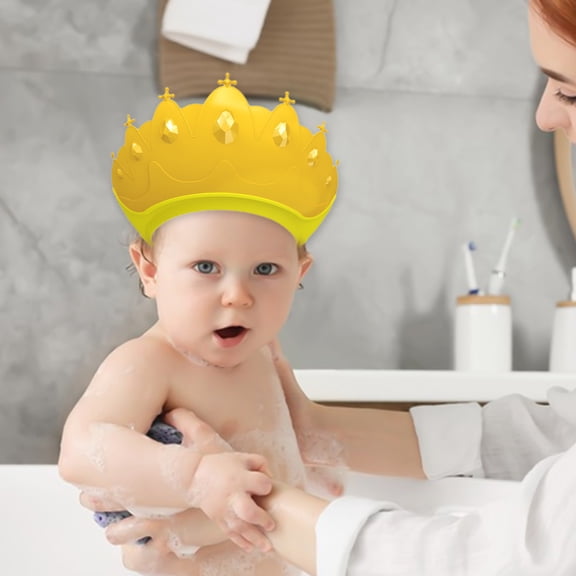 Shower Cap Shield Shower Cap For Kids Visor Hat For Eye And Ear Protection For 0-9 Years Old Children Cute Crown Shape Makes The Baby Bath More Teacher Appreciation Gifts House