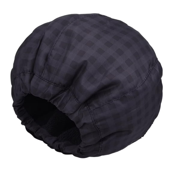 Shower Cap for Men Black, Reversible Waterproof Adjustable with Terry Lining & Elastic Band