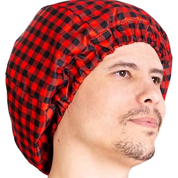 Shower Cap for Men. Stay dry, stay manly. For dreadlocks, braids, curls and man-buns.