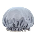 thumbnail image 1 of Shower Cap for Women Soft Satin Lined Hair Dyeing Perm Bath Cap Lightweight Dry Hair Bathing Accessory, 1 of 8