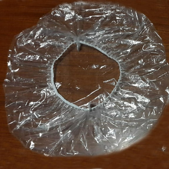 Shower Caps, 100PCS Large Thick Disposable Shower Caps, Bowl Covers, Clear Plastic Wrap for Women, Bath Caps for Hair Treatment
