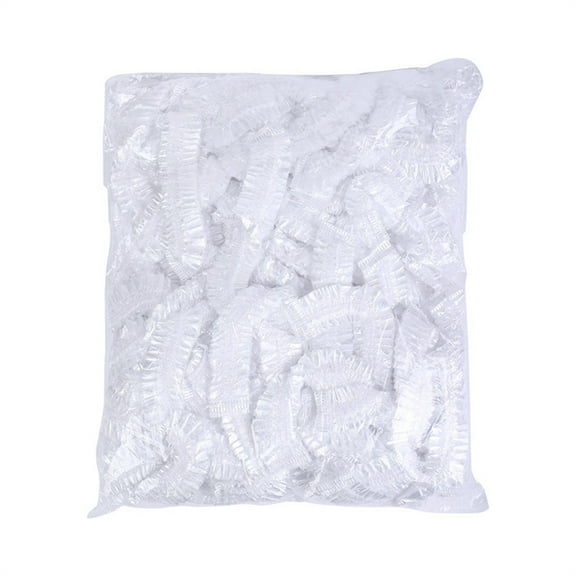 Shower Caps, 100PCS Large Thick Disposable Shower Caps, Bowl Covers, Clear Plastic Wrap for Women, Bath Caps for Hair Treatment