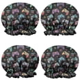 thumbnail image 1 of Shower Caps,Colorful Controllers Games Icons Black Pattern Waterproof Shower Cap for Women 4 Pieces,Double Reusable Hair Cover for Shower PEVA Elastic Stretch Hem, 1 of 7