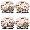 thumbnail image 1 of Shower Caps,Colorful Mushroom Assortment Light Pink Pattern Waterproof Shower Cap for Women 4 Pieces,Double Reusable Hair Cover for Shower PEVA Elastic Stretch Hem, 1 of 7
