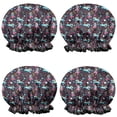 thumbnail image 1 of Shower Caps,Dark Colorful Unicorn Pattern Waterproof Shower Cap for Women 4 Pieces,Double Reusable Hair Cover for Shower PEVA Elastic Stretch Hem, 1 of 7
