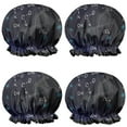 thumbnail image 1 of Shower Caps,Math Equations Cosmic Formulas Blue Pattern Waterproof Shower Cap for Women 4 Pieces,Double Reusable Hair Cover for Shower PEVA Elastic Stretch Hem, 1 of 1