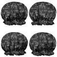 thumbnail image 1 of Shower Caps,Math Equations Physics Icons Green Pattern Waterproof Shower Cap for Women 4 Pieces,Double Reusable Hair Cover for Shower PEVA Elastic Stretch Hem, 1 of 1