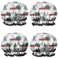 thumbnail image 1 of Shower Caps,Red Christmas Truck and Tree Pattern Waterproof Shower Cap for Women 4 Pieces,Double Reusable Hair Cover for Shower PEVA Elastic Stretch Hem, 1 of 7