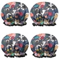 thumbnail image 1 of Shower Caps,Shiba Inu and Pioneer Flower Waterproof Shower Cap for Women 4 Pieces,Double Reusable Hair Cover for Shower PEVA Elastic Stretch Hem, 1 of 7