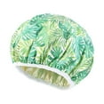 thumbnail image 1 of Shower Caps for Women, Terry Cloth Lined EVA Exterior Elastic and Reusable Bath Caps, Double Waterproof Layers Shower Cap, Bathing Shower Caps, Environmental Protection Bath Hair Cap, 1 of 2