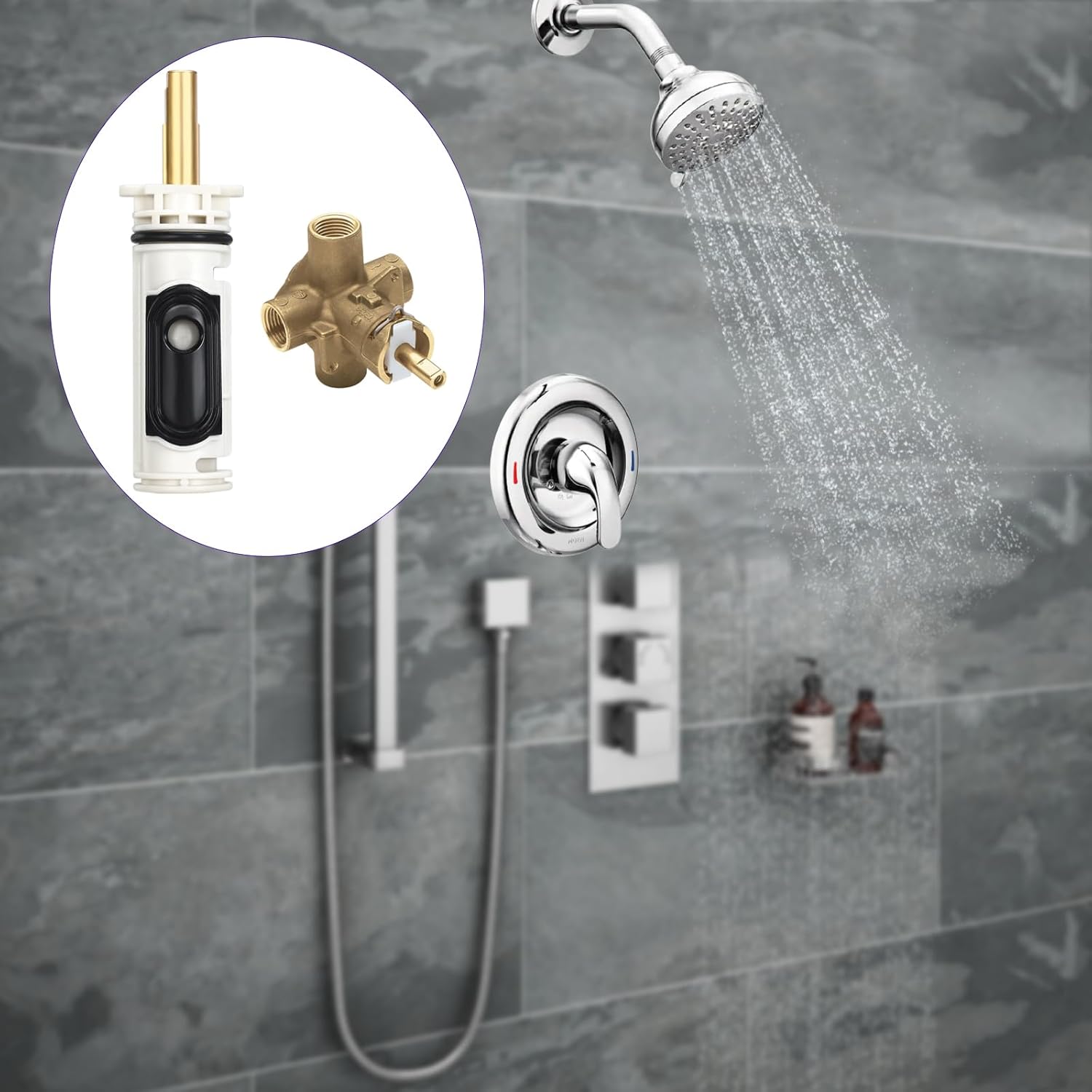 1222 & 1222B Shower Cartridge Repair Kit With Puller & Retainer Clip - Bathtub Faucet Replacement For One-Handle Valves - View #5