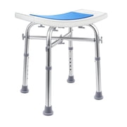 Shower Chair 400lbs Heavy Duty Shower Stool with Padded Bath Seat, Tool-Free Assembly, Height Adjustable Anti-Slip Shower Bench Bathtub Stool Seat for Elderly, Senior, Handicap & Disabled