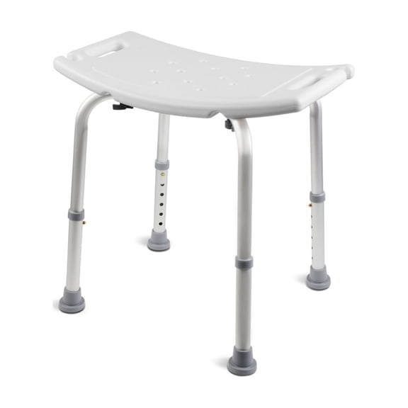 Shower Stool, Adjustable Non-Slip w/ Suction Feet, for Tub/Shower, Medical Seat for Elderly/Disabled