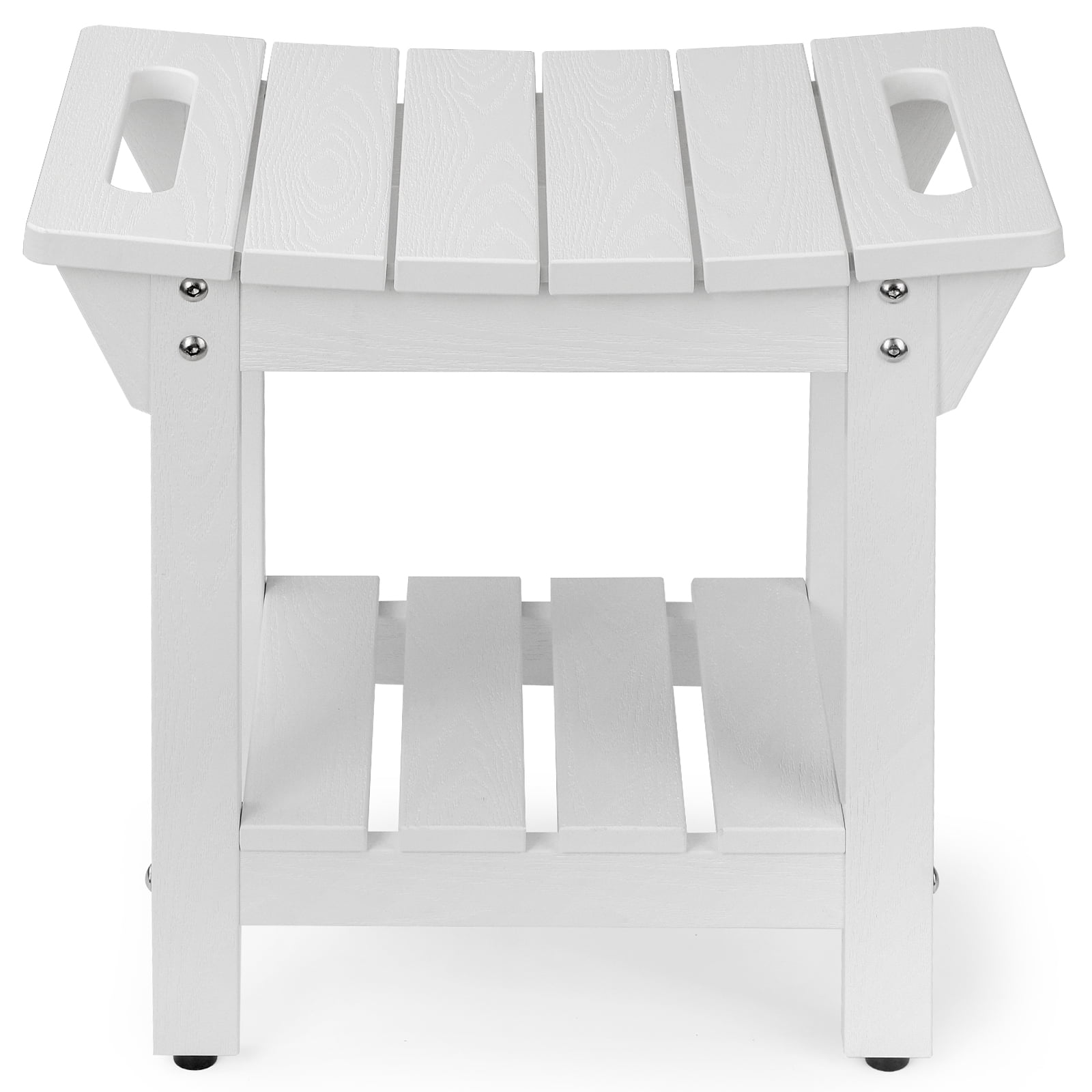 Waterproof Shower Chair with Storage, 400 lb Capacity, Non-Slip, Indoor ...