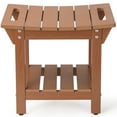 thumbnail image 1 of Shower Chair for Bathtub, All Weather Resistant HIPS Shower Stool Bench With Storage Shelf with 400 lb Capacity, Non Slip Spa Seat for Indoor Outdoor Use, Brown, 1 of 11