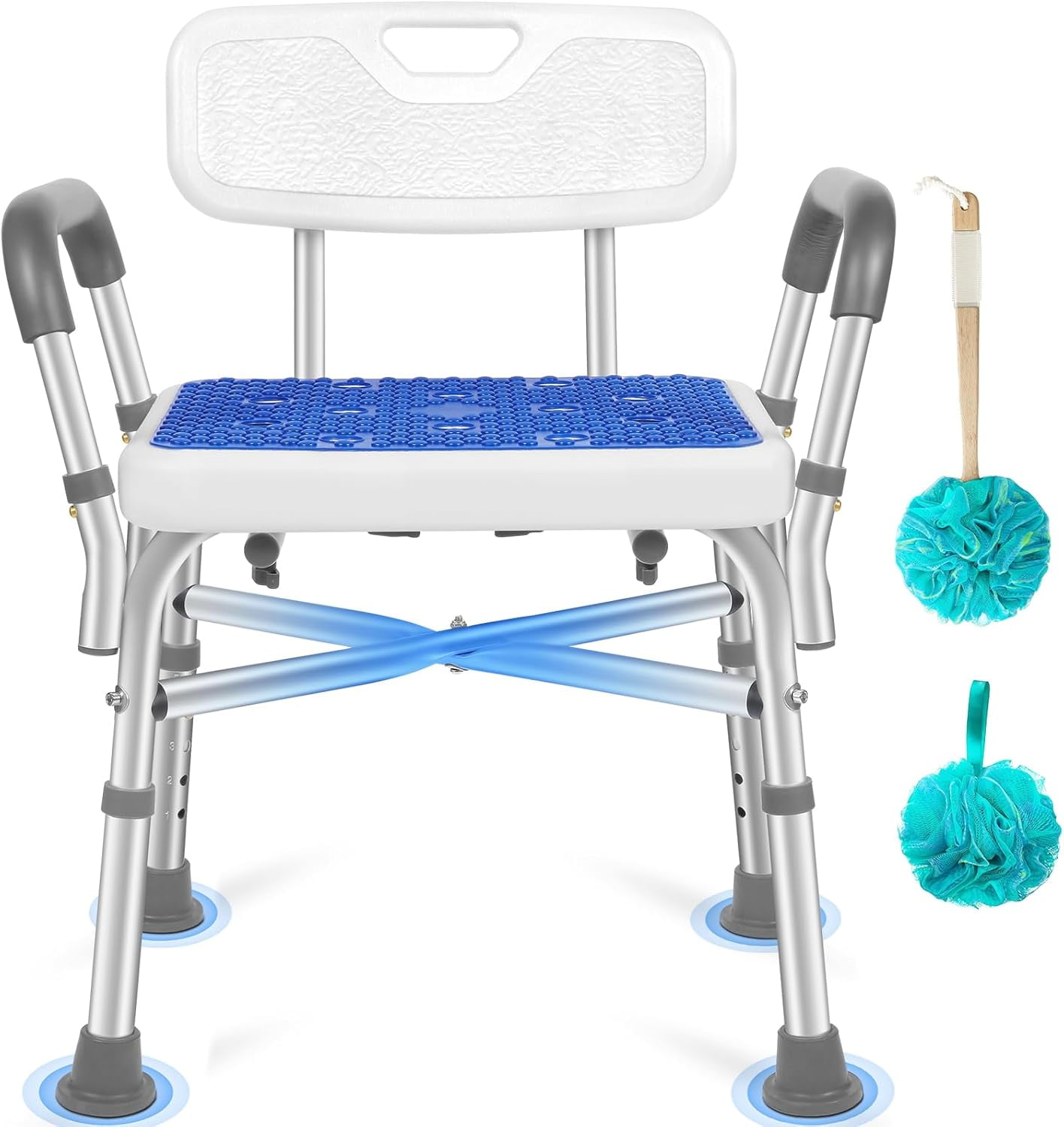Shower Chair for Inside Shower with Arms, 550LBS Capacity Shower Seats ...