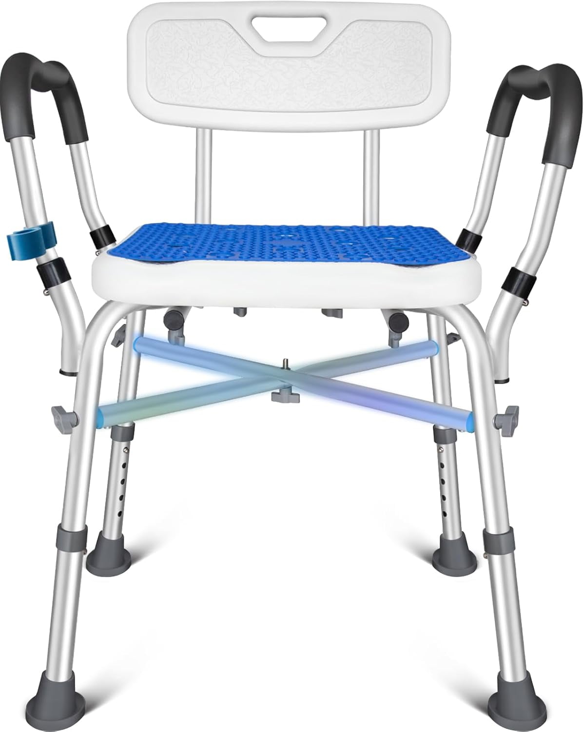 Shower Chair for Inside Shower, 550LBs Heavy Duty Bath Chair with Arms ...