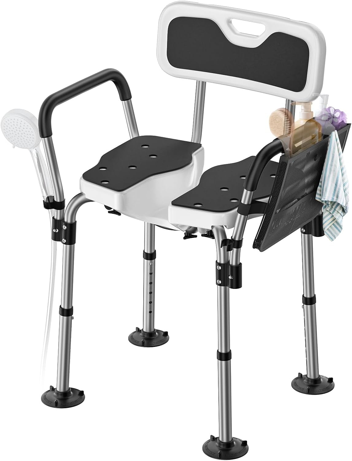 Shower Chair for Inside Shower - U-Shape Seat Heavy Duty Shower Chair for Elderly and Disabled ...
