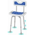 thumbnail image 1 of Shower Chair for Seniors Elderly Handicap Disabled Bariatric Adults Or Women with Back Adjustable Small Stool Heavy Duty Padded Bench Seat for Inside Shower Stall and Bathroom Bath Tub Seats Chairs, 1 of 17
