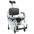 thumbnail image 1 of Shower Chair with Wheels | Multifunctional Bedside Commode Chair | Angle Adjustable Shower Commode Wheelchair with Headrest & Bucket for Elderly, Disabled, Adults, 1 of 10